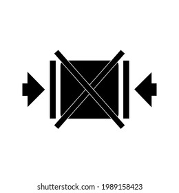 Do not pinch Simple icon on product packaging and box