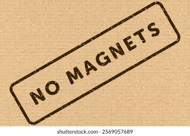 Do Not Place Near Magnet. Packaging Symbol. Sign and Label Indicating Items Are Sensitive to Magnetic Fields. Protects Electronic Components or Magnetically Recorded Data. No Magnets - Vector Symbol