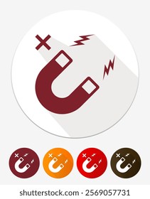 Do Not Place Near Magnet. Packaging Symbol. Sign and Label Indicating Items Are Sensitive to Magnetic Fields. Protects Electronic Components or Magnetically Recorded Data. No Magnets - Vector Symbol