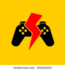 Do not play games icons vector.