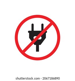Do not plug connect icon design vector illustration