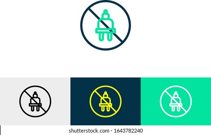 No conectar el vector de icono de arte de línea 