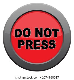 A do not press icon isolated on a white background