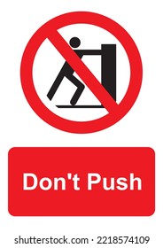 DO NOT PUSH SAFETY SIGN
