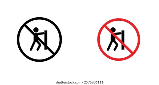 Do not push sign vector pack for web designs