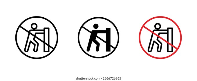 Do not push signs vector collection pack