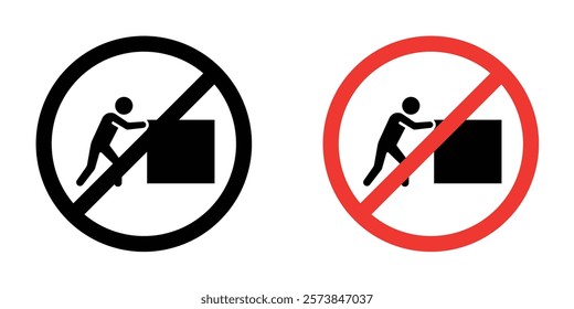 Do not push signs vector set