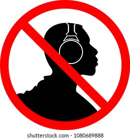 Do not put the headphones