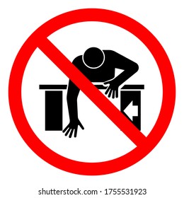 Do Not Reach Into Symbol Sign, Vector Illustration, Isolate On White Background Label .EPS10