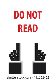 DO NOT READ typography vector illustration
