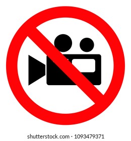 Do not record video sign