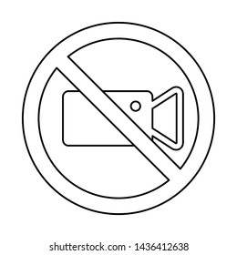 Do not record video sign. No Video camera sign