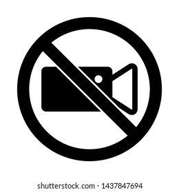 Do not record video sign. No Video camera sign