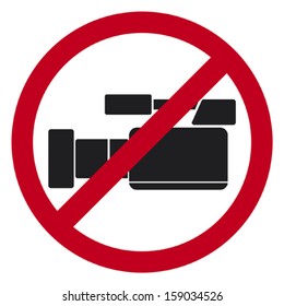 do not record video sign