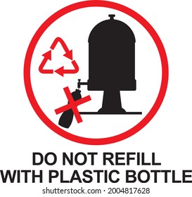 Do Not Refill Plastic Bottle Stock Vector (Royalty Free) 2004817628 ...