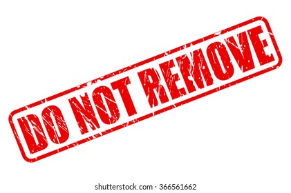 Do not remove red stamp text on white