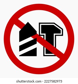 Do not repair. Repair ban. No building work. Do not knock. Vector icon.