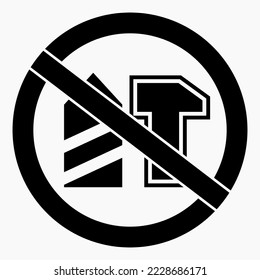 Do not repair. Repair ban. No building work. Do not knock. Vector icon.