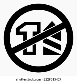 Do not repair. Repair ban. No building work. Do not knock. Vector icon.