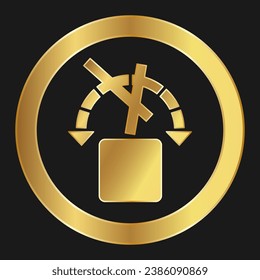 Do not roll Simple gold icon on product packaging and box