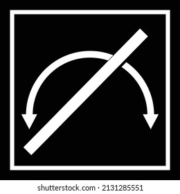 Do not roll Simple icon on product packaging and box.Handling mark on craft paper background. Can be used