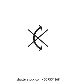 Do not roll symbol isolated on white background vector illustration. Delivery label protect sensitive parcels against incorrect transportation. International standard black shipping pictogram