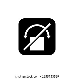 do not roll symbol for package signs