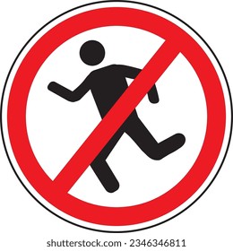 Do not run sign icon notice vector