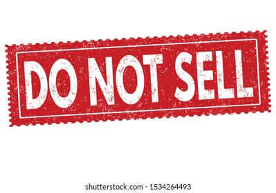 Do not sell sign or stamp on white background, vector illustration