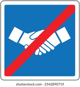 Do not shake hands without using safety liquid