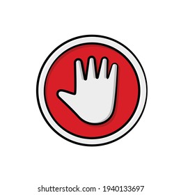 Do not sign with hand in drawing style, isolated vector. Hand drawn object illustration for your presentation, teaching materials or others.