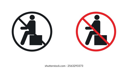 Do not sit sign pack for app and website ui designs.