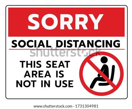 Do not sit Sign.Do not seat area warning signs. Forbid or forbidden seating down icons. Keep Social distancing for covid-19 or Coronavirus outbreak