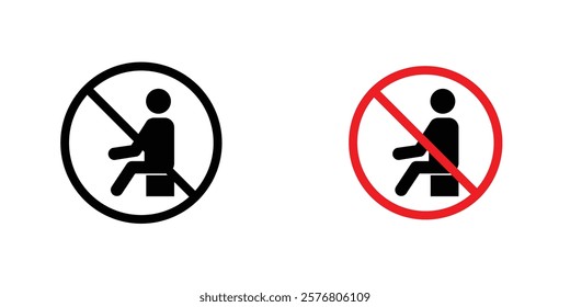 Do not sit sign vector pack for web designs