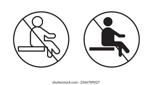 Do not sit signs vector illustration pack