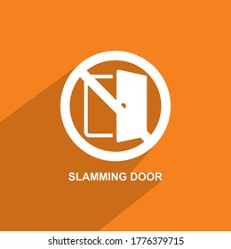 Do not slam the door icon, Business icon vector