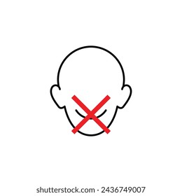 Do not smile sign icon isolated on white background. Public information symbol modern, simple, vector, icon for website design, mobile app, ui. Vector Illustration