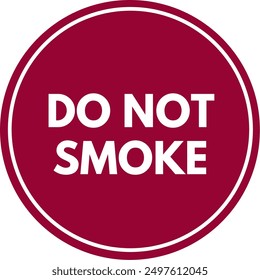 Do Not Smoke Circle Sign