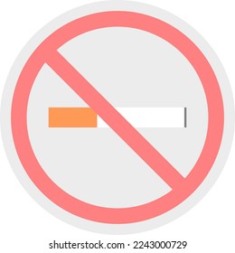 Do not smoke, icon. Don't smoke vector illustration.