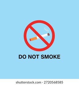 No fume el diseño plano del Vector del icono.