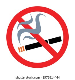 Do not smoke icon on white background. Vector illustration