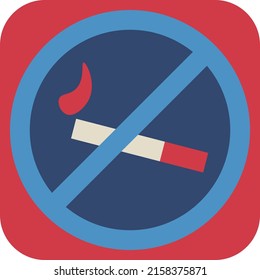 Do not smoke, illustration, vector on a white background.