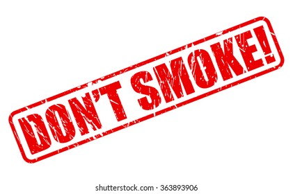 Do not smoke red stamp text on white