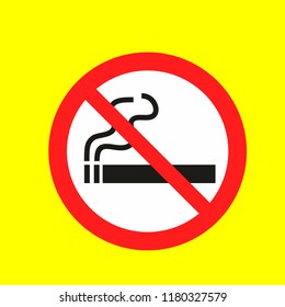 do not smoking caution warn symbol for public transport areas to do not do that. vector logo, sign, symbol