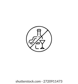 No fume y beba el diseño del Vector plano del icono.
