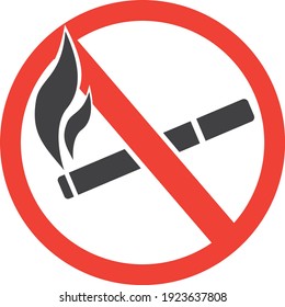 do not smoking icon. smoking not allow icon vector