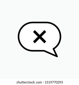 
Do Not Speak Icon - No Chat Vector, Sign and Symbol for Design, Presentation, Website or Apps Elements. 