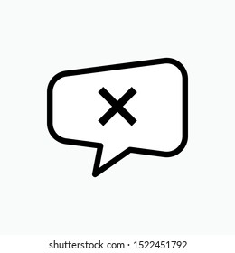 
Do Not Speak Icon - No Chat Vector, Sign and Symbol for Design, Presentation, Website or Apps Elements. 