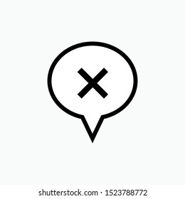 Do Not Speak Icon. No Chat Symbol. Applied for Design, Presentation, Website or Apps Elements - Vector.