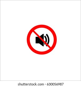 Do not speak icon. The symbol of the megaphone.